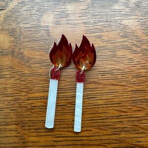 Acrylic Matchstick Earrings